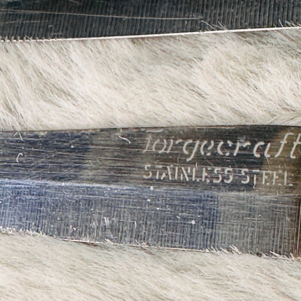 Vintage Forgecraft Knives Stainlessl Steak Knives 5 Set Mirilium Bakelite Antler - Picture 4 of 9